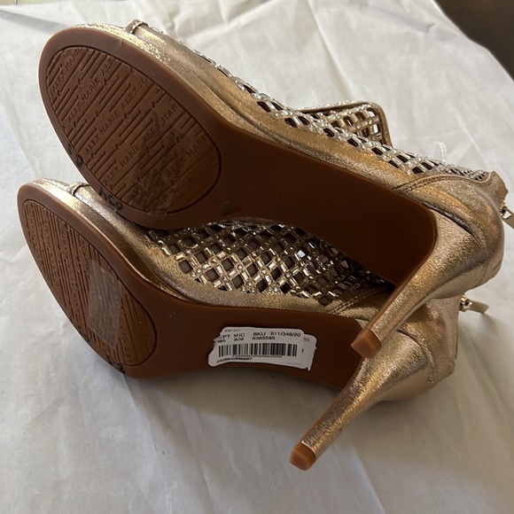 Alex Marie Livia Shimmer Embellished Peep Toe Heels - Picture 8 of 9